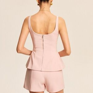 Commense Pink Set Blouse Top Shorts